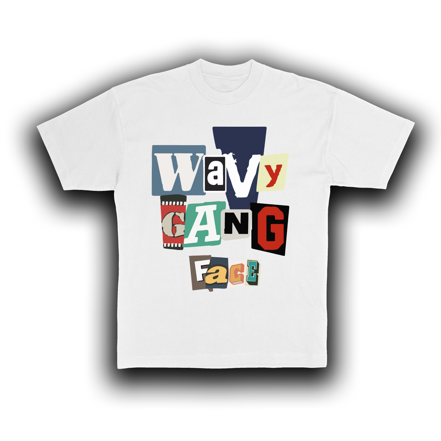 Wavy Gang FACE T-Shirt (White)